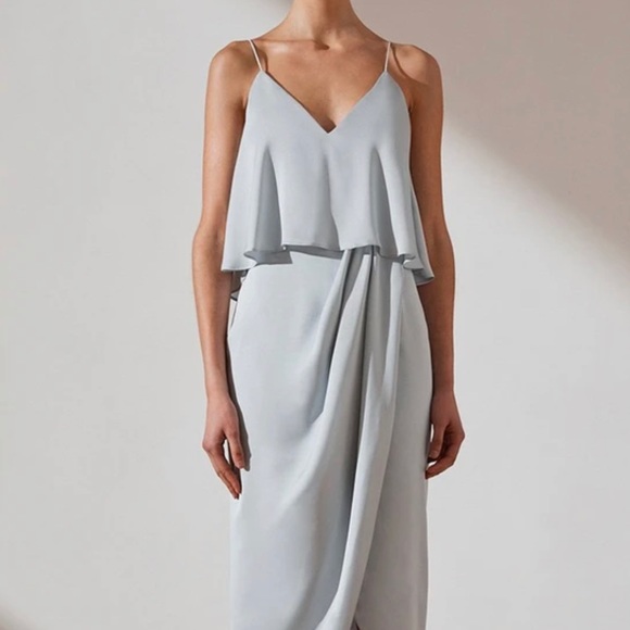 Shona Joy Luxe Cocktail Frill Dress - Picture 1 of 7